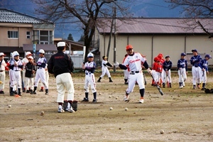 野球教室、バッティングの指導2