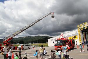 はしご車救助訓練の様子です