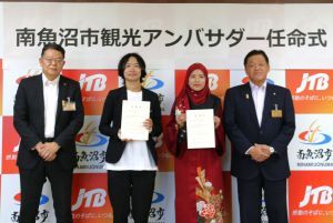 小髙副市長、ぬまめんさん、ズニータさん、林市長