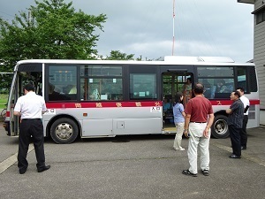 バスの乗り方教室の全景