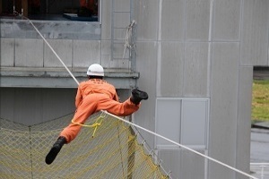 ロープ応用登はん訓練の様子1