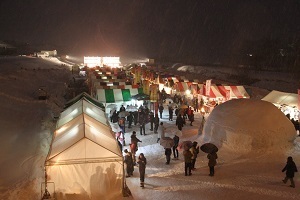 南魚沼市雪まつり特設会場の様子