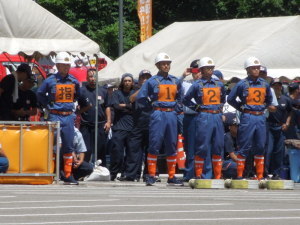 県消防大会整列