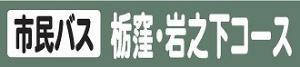 （看板）市民バス 栃窪・岩之下コース表示板