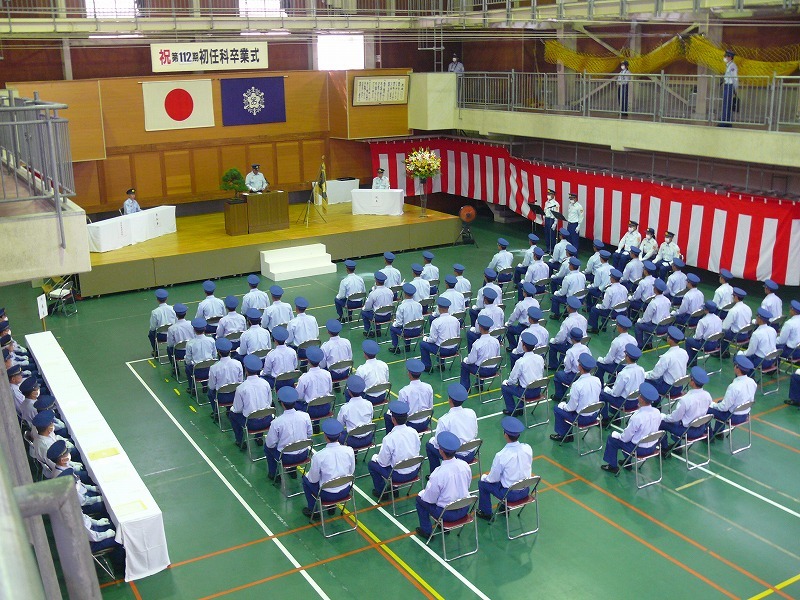 初任科卒業式会場の風景