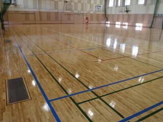  六日町中学校第一体育館床改修工事　竣工.jpg