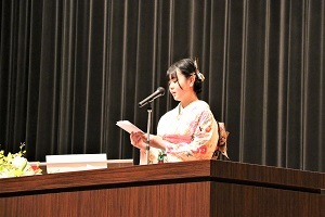 代表あいさつの様子