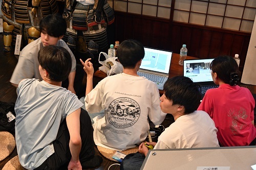 3Dイメージを作成している様子