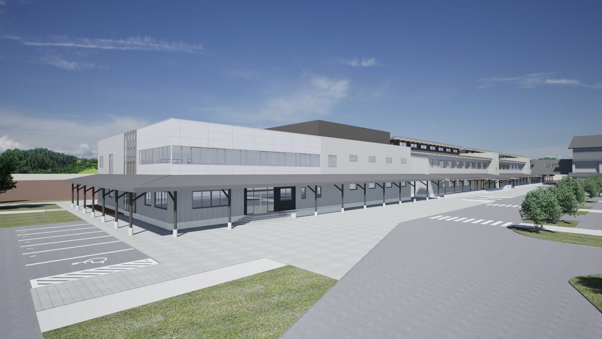 公民館外観のパース図