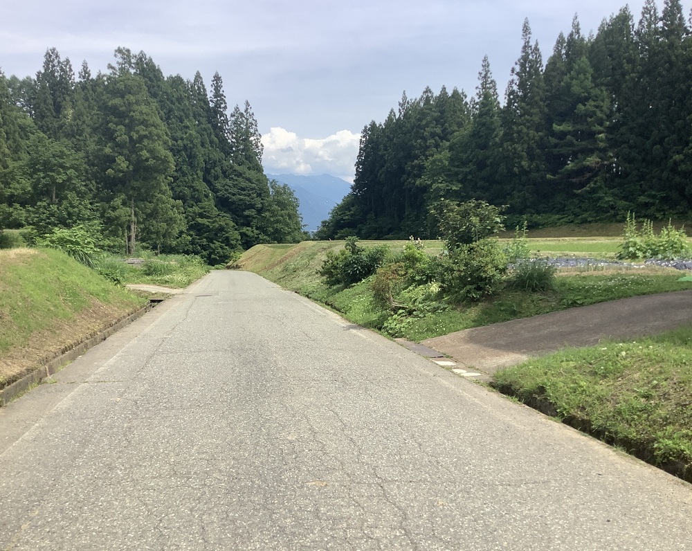 山がのぞいてる